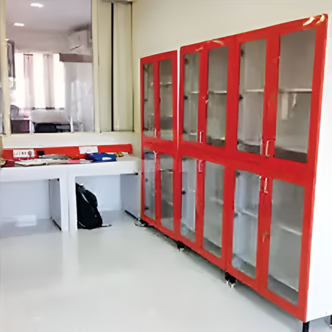 Glass door wall cupboard manufacturers in Mumbai, Maharashtra, India - laboratory furniture by RJ Lab Craft India